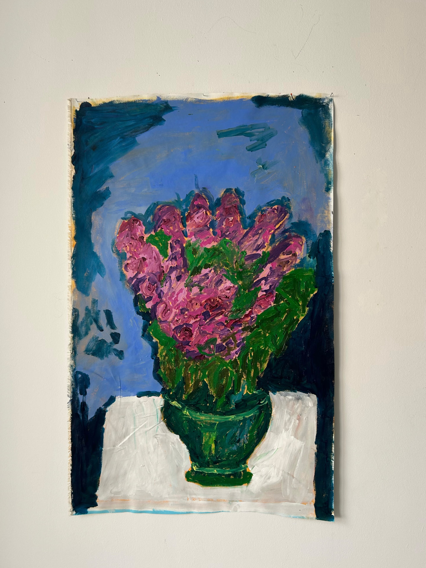 Blumenstrauß von meinem Opa, Acrylic on canvas, 64 × 104 cm