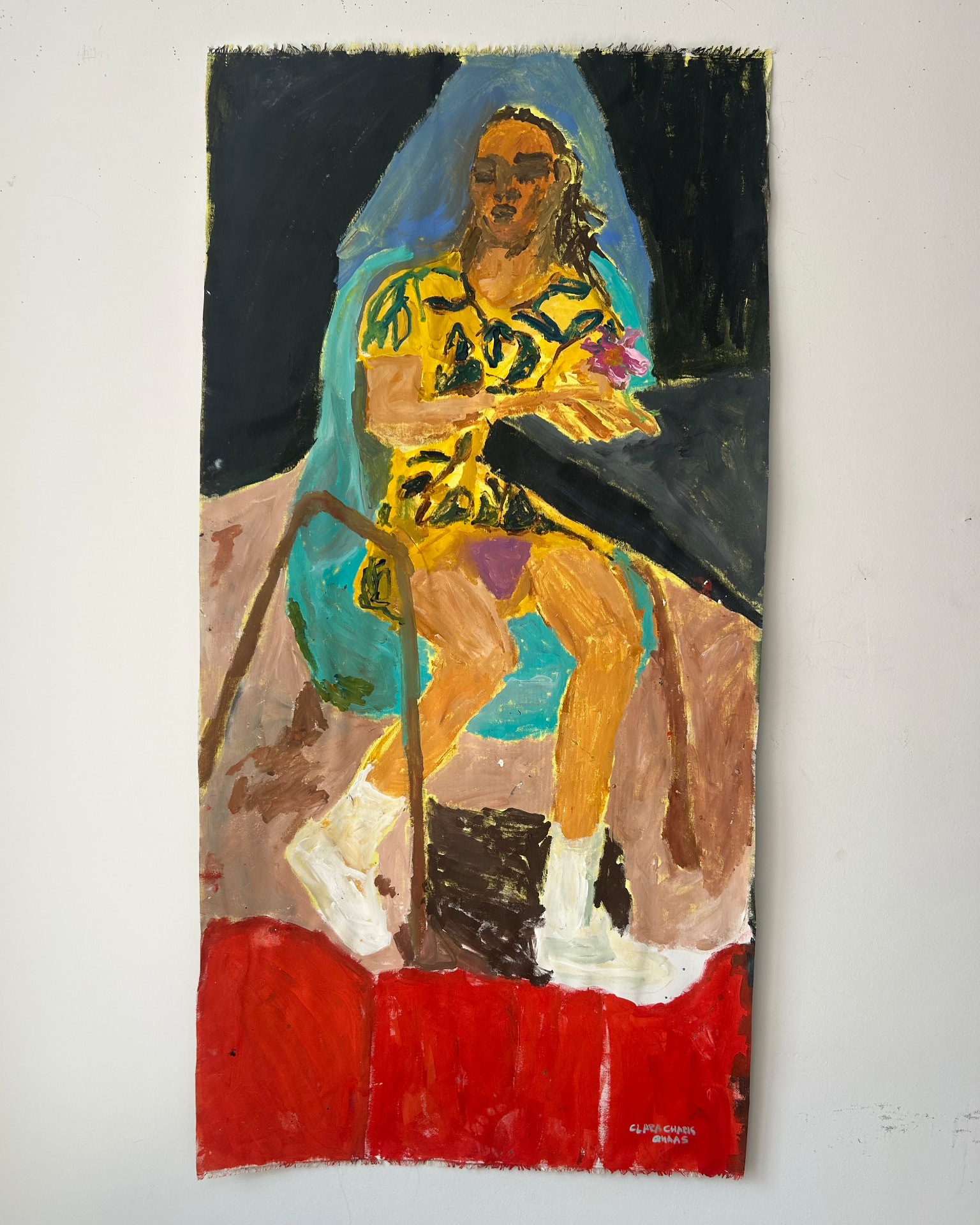Aus deiner Sicht, Acrylic on canvas, 83 × 168 cm