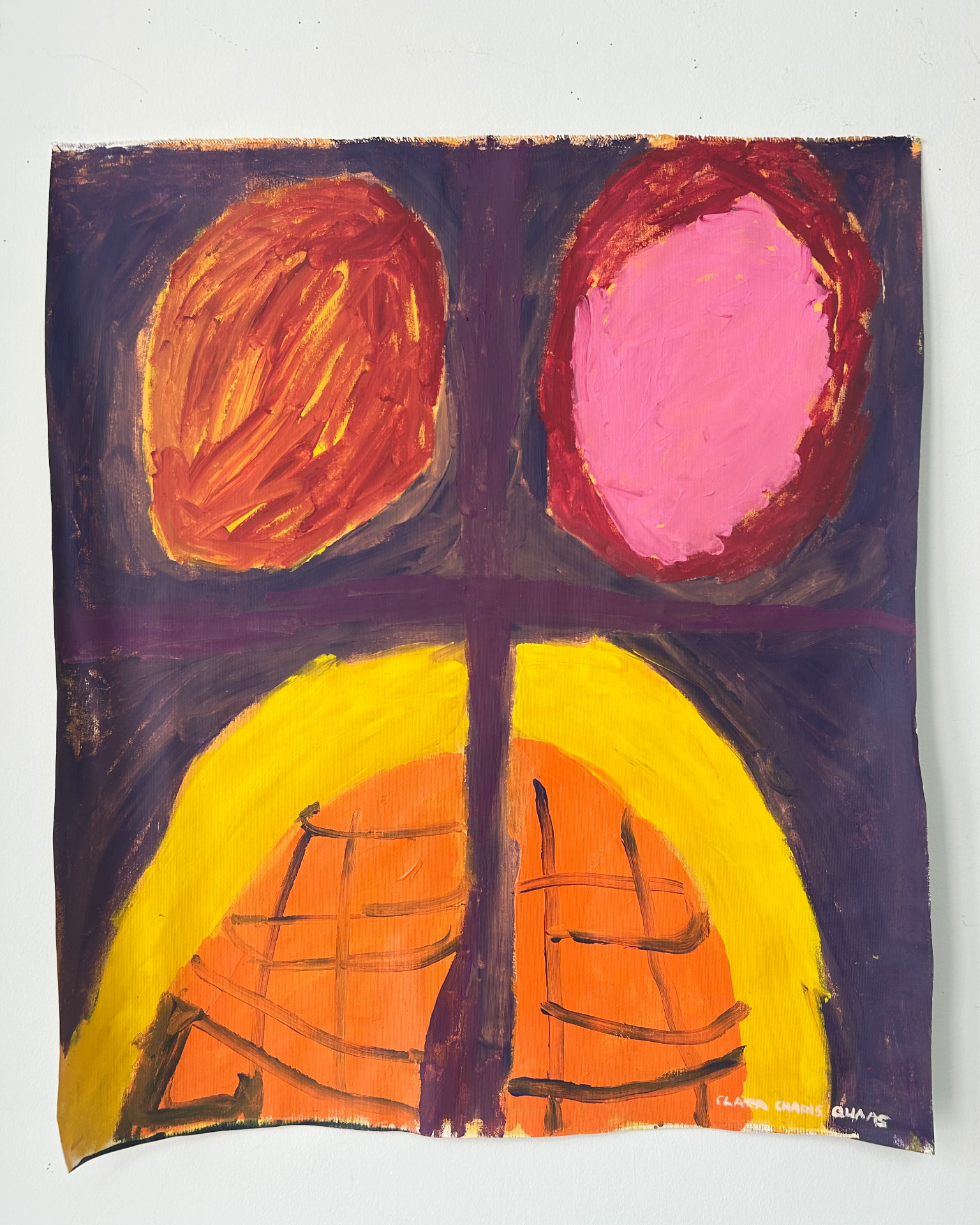 Untitled, Acrylic on canvas, 70 × 81 cm